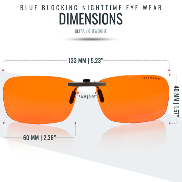 Clip-On Lenses - Blue Blocking Nighttime Eye Wear – Spectra479